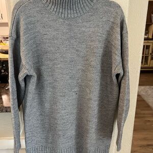 Zenana Outfitters Gray Turtleneck Dress